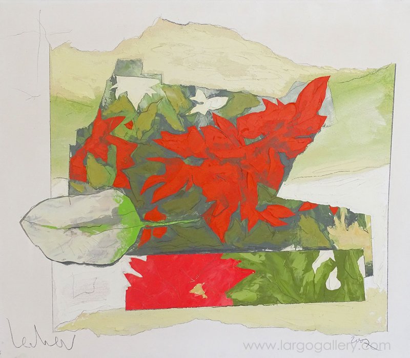 Червени цветя в градината, Георги Лечев / Арт галерия Ларго