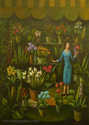 The saleswoman of flowers, Dimitar Borisov / Largo Art Gallery