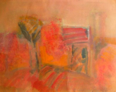Landscape in red, Panajotis Gudzhimisis / Largo Art Gallery